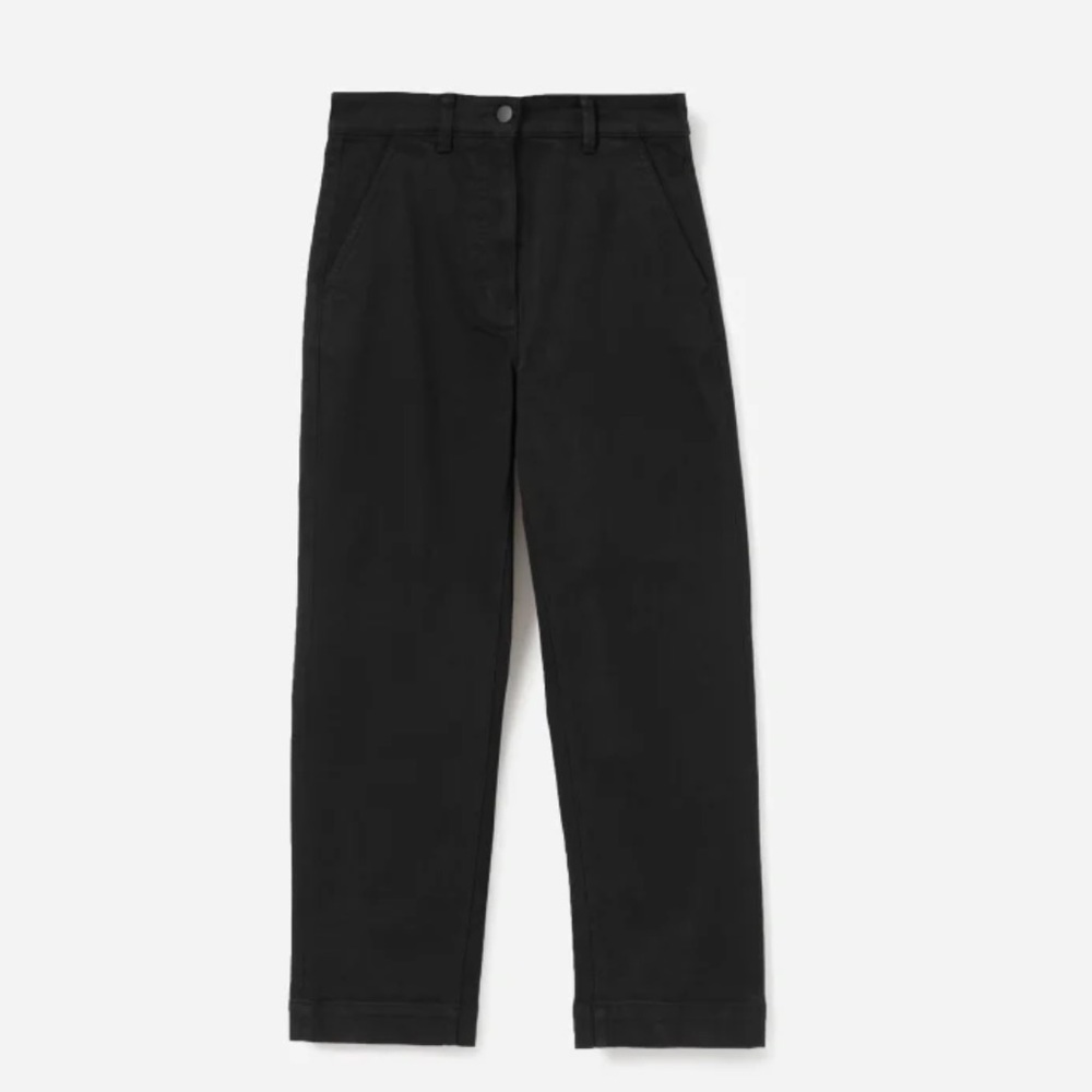 Everlane Straight Leg Crop Black Pants